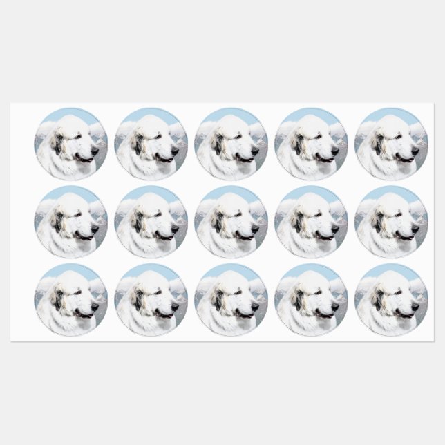 Great Pyrenees Painting - Original Dog Art (Sheet)