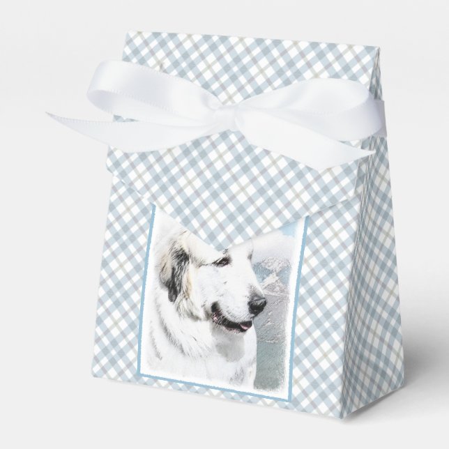 Great Pyrenees Painting - Original Dog Art Favour Box (Front Side)