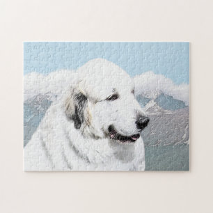 Great Pyrenees Painting - Original Dog Art Jigsaw Puzzle