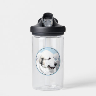 Great Pyrenees Painting - Original Dog Art Water Bottle