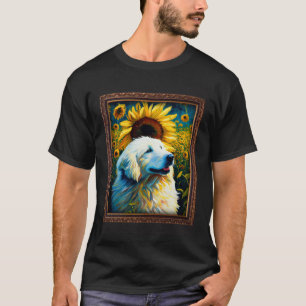 Great Pyrenees Painting Sunflower Flower Mom Women T-Shirt