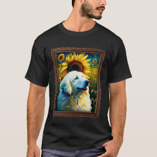 Great Pyrenees Painting Sunflower Flower Mom Women T-Shirt