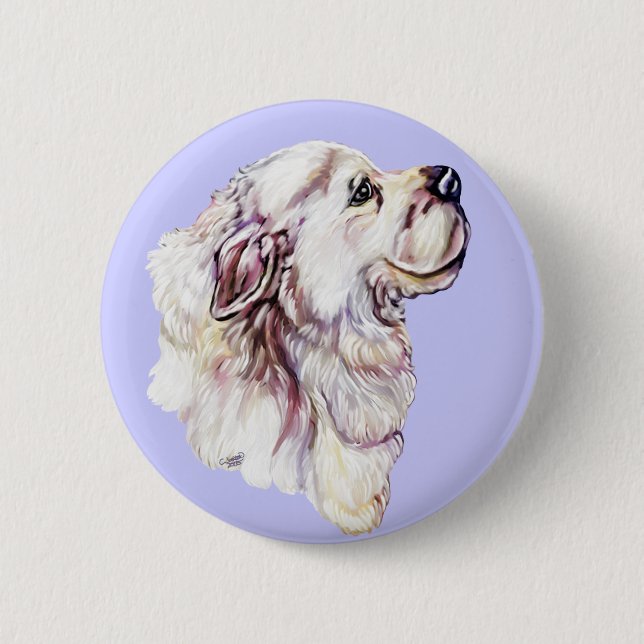 Great Pyrenees Pastel 6 Cm Round Badge (Front)