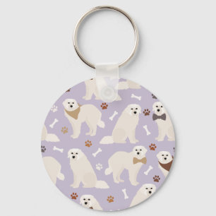 Great Pyrenees Paws and Bones Keychain