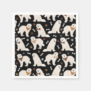 Great Pyrenees Paws and Bones Napkins