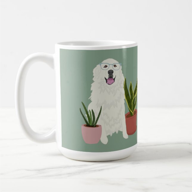 Great Pyrenees Plants  Coffee Mug (Left)