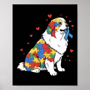 Great Pyrenees Puzzle Autism Awareness Autistic Wo Poster