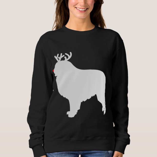 Great Pyrenees Reindeer Christmas Dog Sweatshirt (Front)