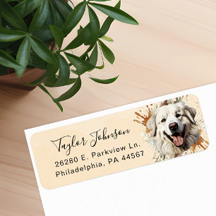Great Pyrenees Return Address Label