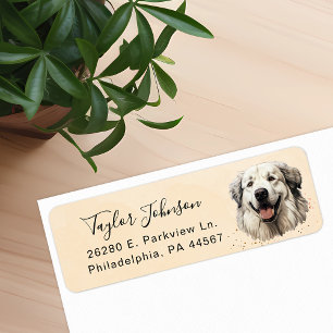 Great Pyrenees Return Address Label