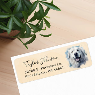 Great Pyrenees Return Address Label