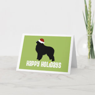 Great Pyrenees Santa Hat Holiday Card