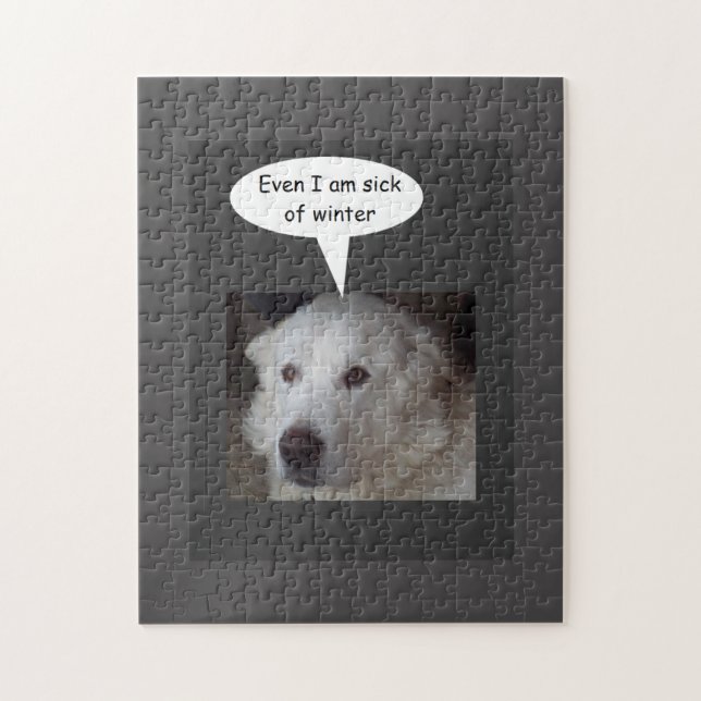 Great Pyrenees sick of winter Jigsaw Puzzle (Vertical)