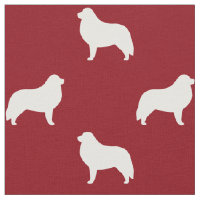 Great Pyrenees Silhouettes Red and White Patterned