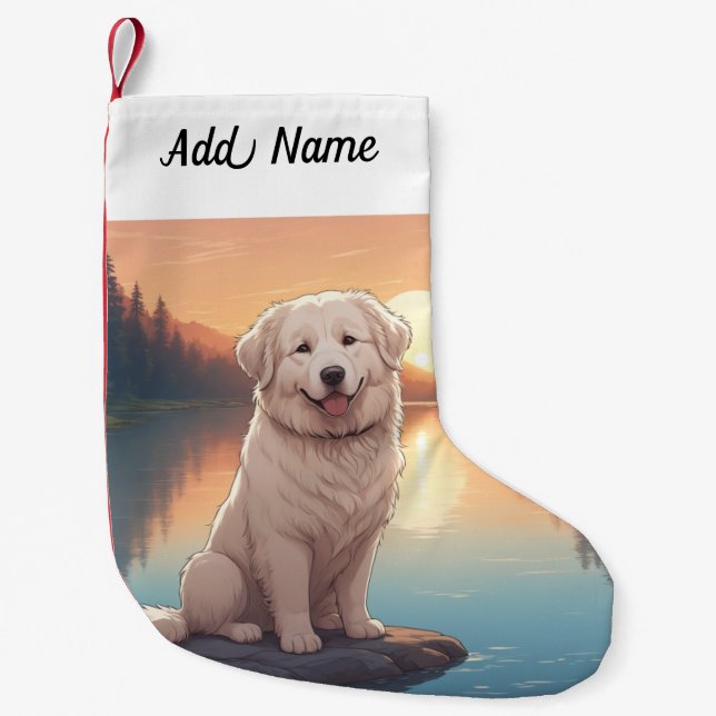 Great Pyrenees  Small Christmas Stocking (Front)