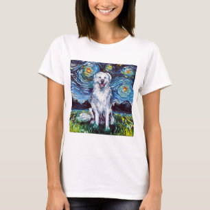 Great Pyrenees Starry Night big white dog art by A T-Shirt