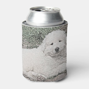 Great Pyrenees Sweet Puppy Sketch 1 Can Cooler