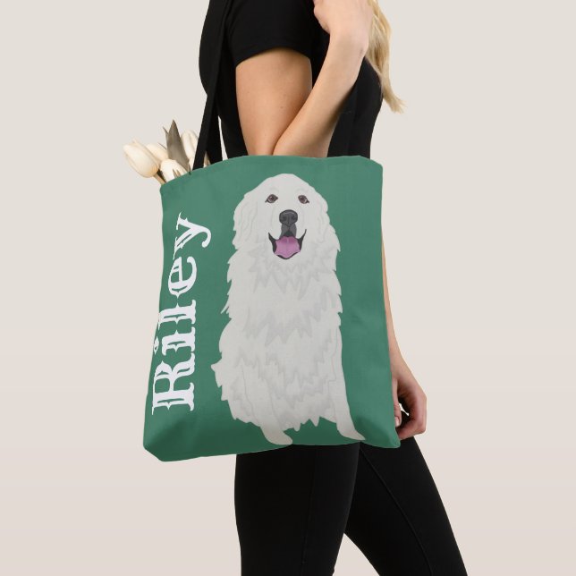 Great Pyrenees  Tote Bag (Close Up)