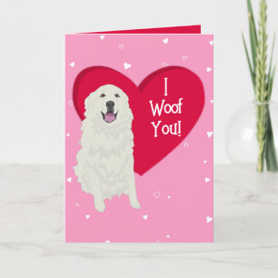 Great Pyrenees Valentines Day  Holiday Card