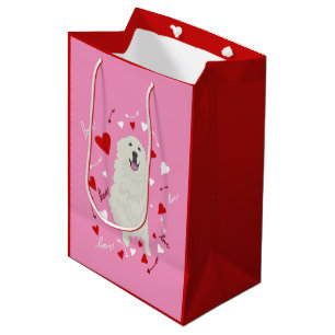 Great Pyrenees Valentines Day Medium Gift Bag