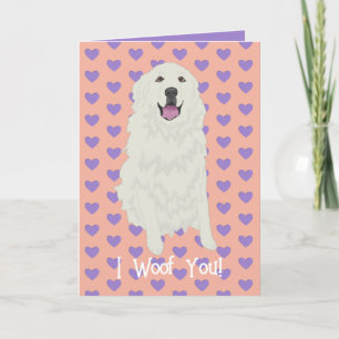 Great Pyrenees Valentines Day  Thank You Card