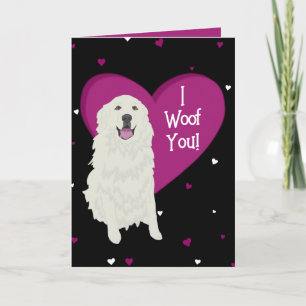 Great Pyrenees Valentines Day Thank You Card