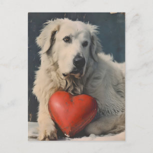 Great Pyrenees Valentine's Day Vintage Postcard