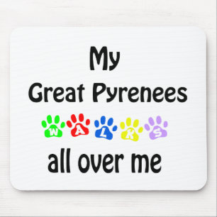 Great Pyrenees Walks Design Mouse Mat