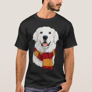 Great Pyrenees Wearing a Scarf T-Shirt