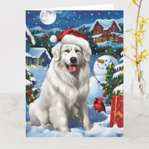Great Pyrenees Winter Wonderland Christmas Joy Card