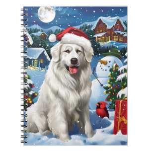 Great Pyrenees Winter Wonderland Christmas Joy Notebook