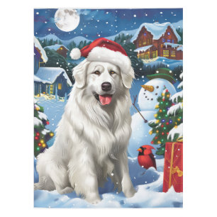 Great Pyrenees Winter Wonderland Christmas Joy Tablecloth