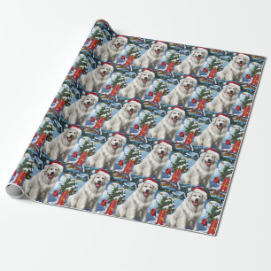 Great Pyrenees Winter Wonderland Christmas Joy Wrapping Paper