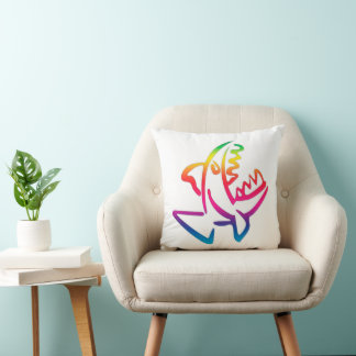 great rainbow shark cushion