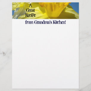 Great Recipe from Grandma's Kitchen! paper Floral