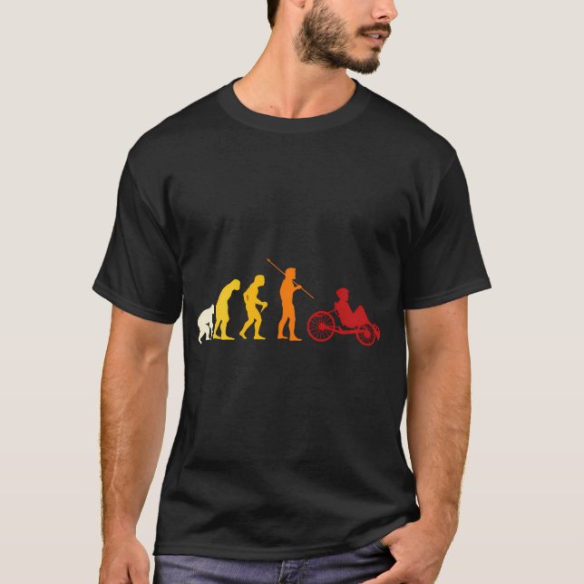 Great Recumbent Bike Evolution Cycling T-Shirt (Front)