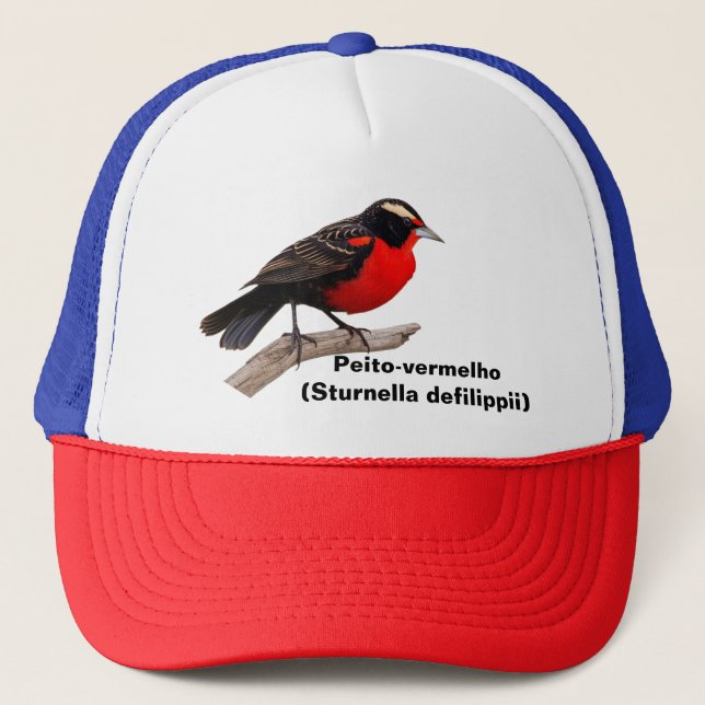 Great red bird (Sturnella defilipp) Trucker Hat (Front)