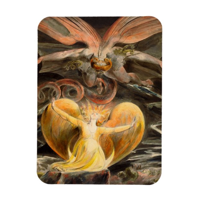 Great Red Dragon and the Woman Clothed with Sun Magnet (Vertical)