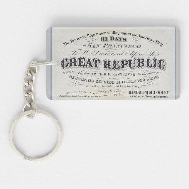 Great Republic Clipper sailing ship 1900 Key Ring (Creator Uploaded)