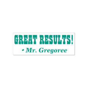 "GREAT RESULTS!" Assignment Grading Rubber Stamp
