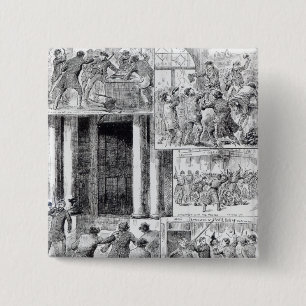 Great Riots in London 15 Cm Square Badge