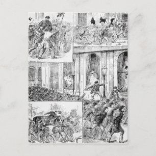 Great Riots in London Postcard