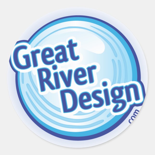 Great River Design.com Sticker (Front)