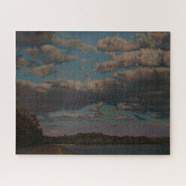 Great River Road Sunset View Jigsaw Puzzle (Horizontal)