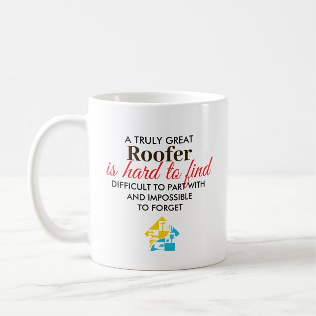 Great Roofer Personalized Name Gift Coffee Mug (Left)