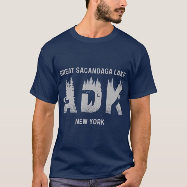 Great Sacandaga Lake Adirondack Mountains New T-Shirt (Front)