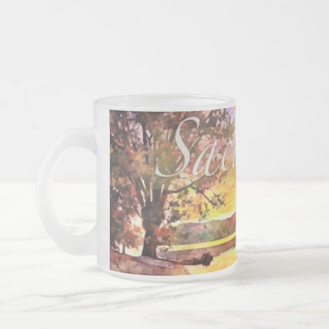 Great Sacandaga Lake in the Adirondack Mountains Frosted Glass Coffee Mug (Left)