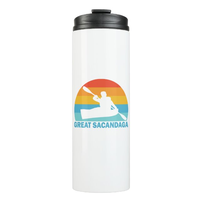 Great Sacandaga Lake New York Kayak Thermal Tumbler (Front)