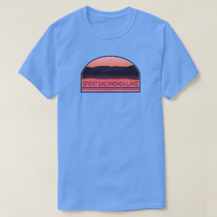 Great Sacandaga Lake New York Red Sunrise T-Shirt