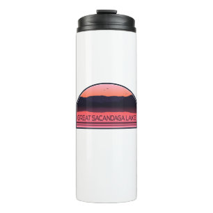 Great Sacandaga Lake New York Red Sunrise Thermal Tumbler